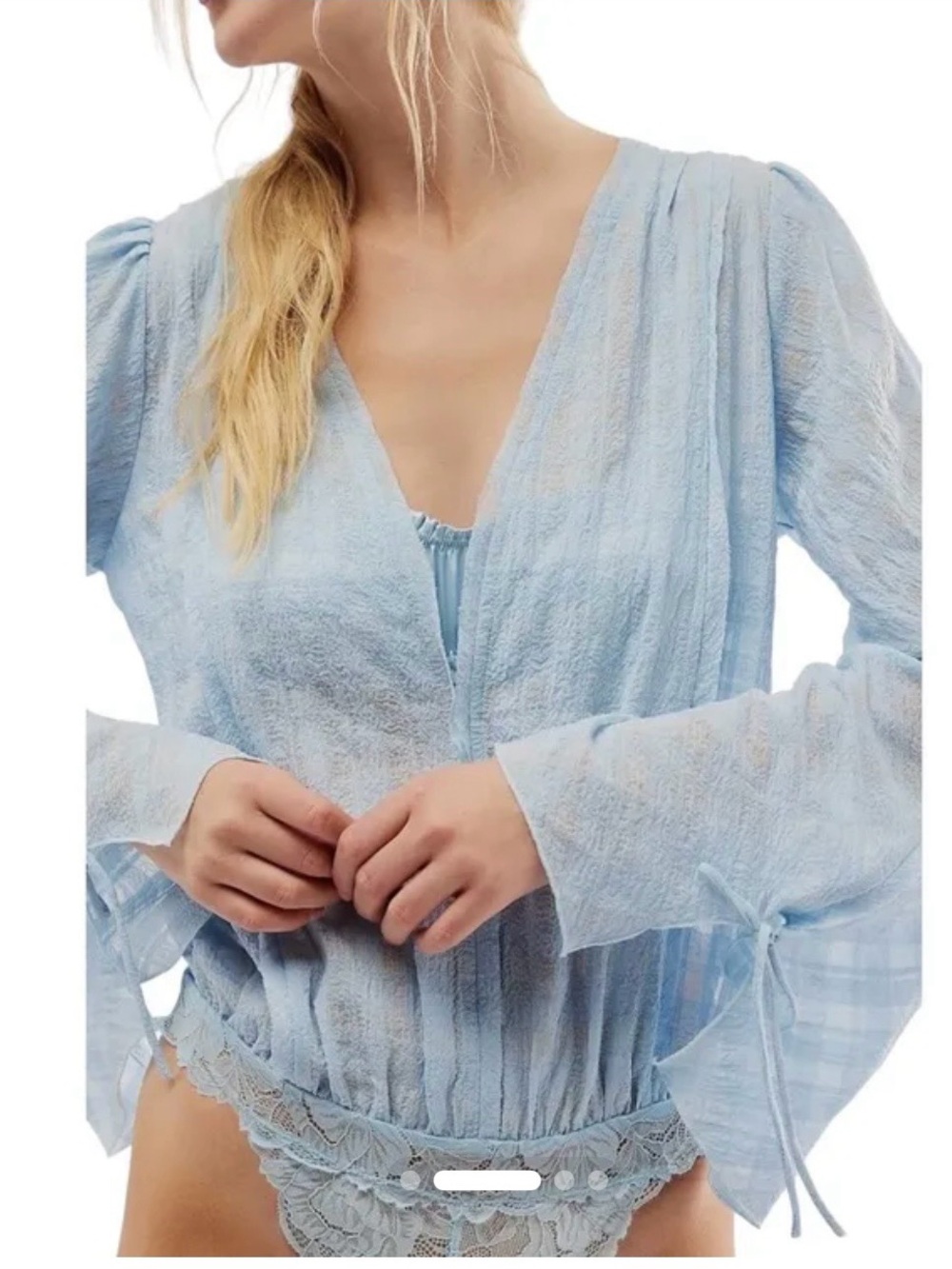 FREE PEOPLE  Long Sleeve Bodysuit Size L
